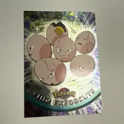Pokemon Topps Exeggcute #102 TV Animation Edition Holo Foil Blue Logo NM - Image 1