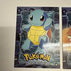 Topps Pokemon E7, E8, E9 - Squirtle, Wartortle, Blastoise Blue/Black Logo LP - Image 2