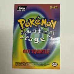 Topps Pokemon E7, E8, E9 - Squirtle, Wartortle, Blastoise Blue/Black Logo LP - Image 3