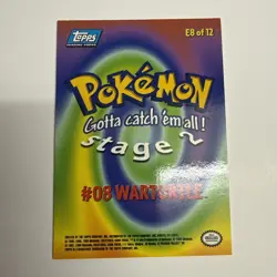 Topps Pokemon E7, E8, E9 - Squirtle, Wartortle, Blastoise Blue/Black Logo LP - Image 5