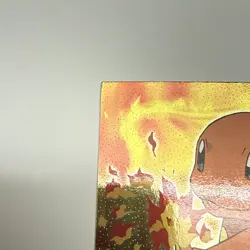 Charmander Sandpaper Holo Foil E4 of 12 E4/12 Black Logo Topps TV Pokemon LP+ - Image 3