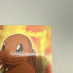 Charmander Sandpaper Holo Foil E4 of 12 E4/12 Black Logo Topps TV Pokemon LP+ - Image 4