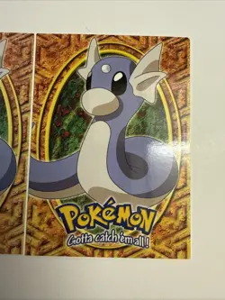 Dratini E10 of 12 - Blue/Black Logo - SERIES 1 - TOPPS Pokemon Card - Lot Of 2 - Image 3