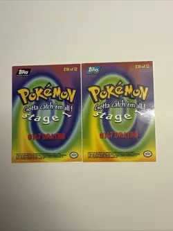 Dratini E10 of 12 - Blue/Black Logo - SERIES 1 - TOPPS Pokemon Card - Lot Of 2 - Image 4