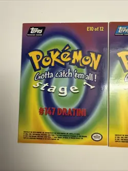 Dratini E10 of 12 - Blue/Black Logo - SERIES 1 - TOPPS Pokemon Card - Lot Of 2 - Image 5