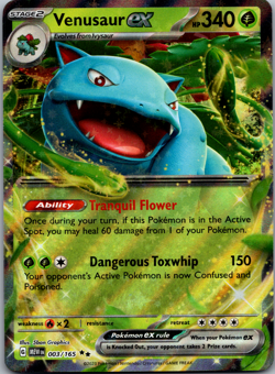 Venusaur ex 003/165 MEW EN Scarlet & Violet 151 Pokemon [NM] - Image 1