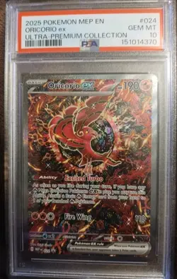 2025 Pokemon EN-Me Black Star Promo Oricorio Ex PSA 10 Mega Charizard UPC Promo! - Image 3
