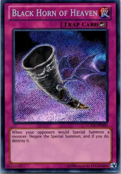 Yugioh Black Horn of Heaven LCYW-EN300 Secret Rare NM - Image 1