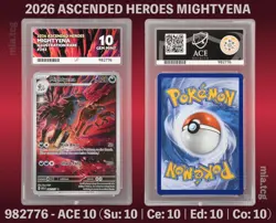 Pokemon ACE 10 Ascended Heroes Mightyena Graded Card - Perfect Subgrades ✨ - Image 1