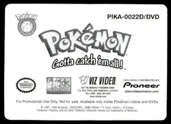 POKEMON JIGGLYPUFF RARE PIKA-0022D/DVD VIZ VIDEO PROMO CARD 3D LENTICULAR - Image 2