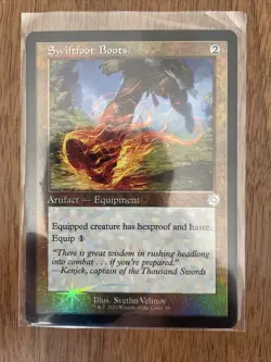 MTG Swiftfoot Boots (Retro Frame Foil) The Brothers' War M/NM - Image 1