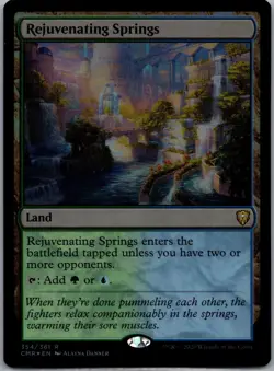 MTG Magic the Gathering Rejuvenating Springs (354/794) Commander Legends NM FOIL - Image 1