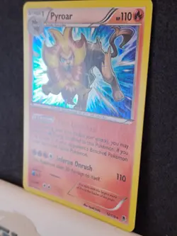 Pokemon TCG Pyroar Phantom Forces 12/119 Holo Cosmos HD SWIRL Holo Rare NM - Image 2