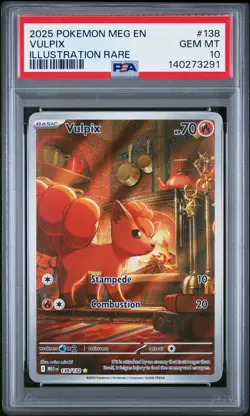 Vulpix 138/132 Illustration Rare Meg En-mega Evolution Pokemon PSA 10 - Image 1