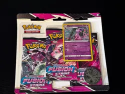 Pokemon TCG: Sword & Shield – Fusion Strike 3-Pack Blister (Espeon Promo). - Image 1