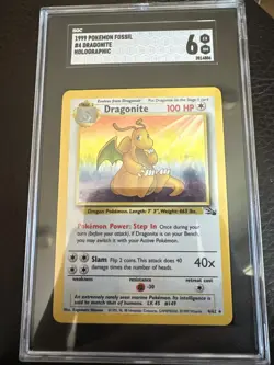 Pokemon TCG Dragonite 4/62 Fossil Holo Rare LP Unlimited Edition - Image 2
