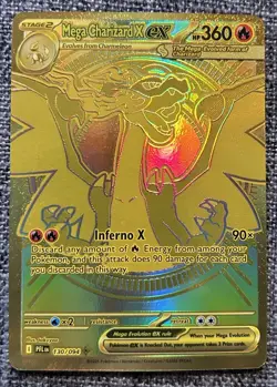 Pokemon TCG Mega Charizard EX 130/092 Phantasmal Flames SIR Gold Mega Hyper Rare - Image 1