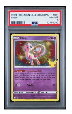 PSA 8 2021 POKEMON CELEBRATIONS MEW 011 - Image 1