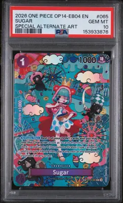 One Piece TCG OP10-065 Sugar SP English PSA 10 - Image 1