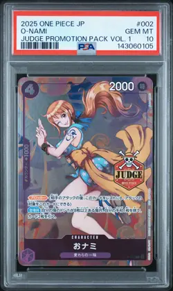 2025 ONE PIECE JAPANESE JUDGE PROMOTION PACK VOL.1 #002 O-NAMI PSA 10 - Image 1