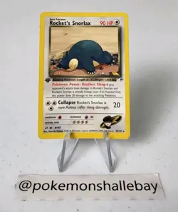 Rocket's Snorlax 1st Edition 33/132 - Gym Heroes *MP* Rare Pokemon Card - Image 1