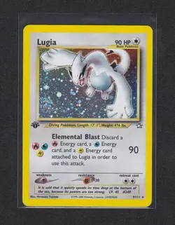 Neo Genesis 1st Edition Holo Lugia 9/111 Card TCG Swirl NM/LP - Image 1