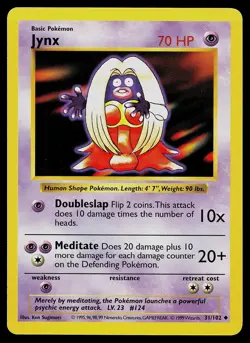 Pokemon Card - Jynx Base Set Shadowless 31/102 Uncommon - Image 1
