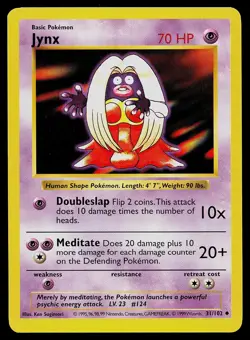Pokemon Card - Jynx Base Set Shadowless 31/102 Uncommon - Image 1