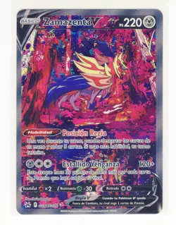 ~ESP~ SPANISH Zamazenta V GG54 Crown Zenith Etched Pokemon Card (G4) - Image 1