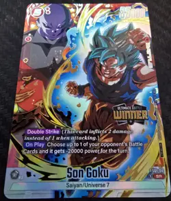 Son Goku FS01-08 Ultimate Battle Winner Tournament Promo Dragon Ball Card FW DBZ - Image 1