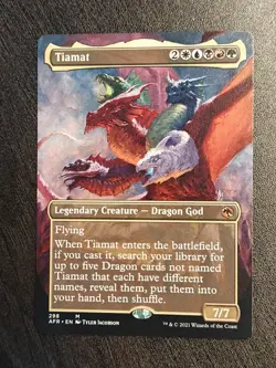 MTG Tiamat Borderless - Adventures in the Forgotten Realms #298 Near Mint NM - Image 1