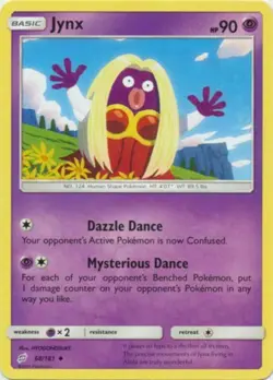 POKEMON CARD JYNX 68/181 NO 124 HUMAN SHAPE POKEMON TCG CCG - Image 1