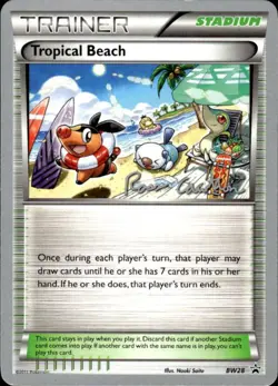 Pokemon ENGLISH 2011 Tropical Beach BW28 BW Black Star Promo Lightly Played - Image 1