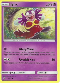 POKEMON CARD JYNX 38/73 NO 124 HUMAN SHAPE POKEMON TCG CCG - Image 1