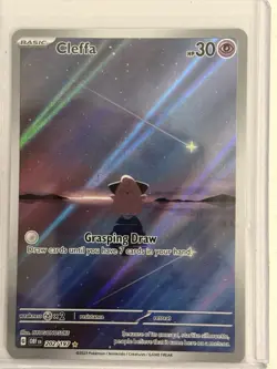 Pokemon Cleffa Illustration Rare Full Art Holo SV03 OBF 202/197 30 HP - Image 2