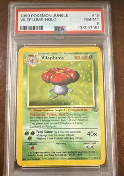 Pokemon Vileplume 15/64 Jungle Holo PSA 8 Nm-mt - Image 1