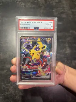 Pikachu ex PSA 10 001/030 Yokohama World Championship WCS23 Japanese Pokemon - Image 2