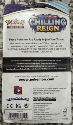 Pokemon Sword & Shield Chilling Reign Checklane Blister Pack featuring Milotic - Image 2