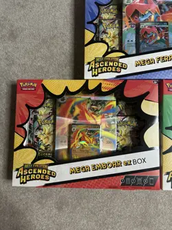 Pokemon TCG Ascended Heroes - Set Of 3 EX Boxes - Meganium, Emboar & Feraligator - Image 2