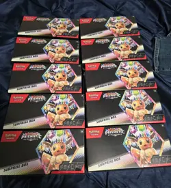 Pokemon TCG Scarlet & Violet Prismatic Evolutions Surprise Box LOT OF 10 Sealed - Image 1