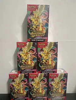 (6 boxes) Pokemon TCG Ascended Heroes Booster Bundle Charizard Pikachu 6+ - Image 1