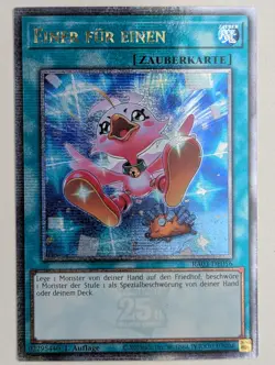 Einer fur einen RA03-DE056 Quarter Century Secret Rare Deutsch NM YUGIOH - Image 1