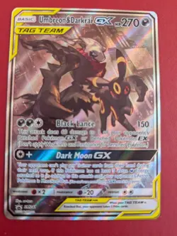 Pokemon Card Umbreon & Darkrai GX Black Star Promo Tag Team SM241 Near Mint - Image 1
