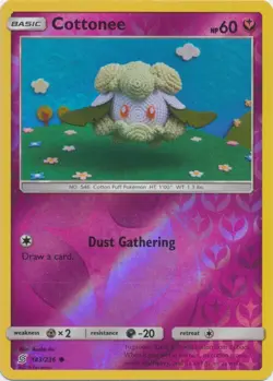 Cottonee 143/236 Reverse Holo Unified Minds Pokemon Card NM - Image 1
