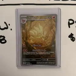 Pokemon Ninetales Illustration Rare Full Art Holo SV03 Obsidian Flames Card - Image 1