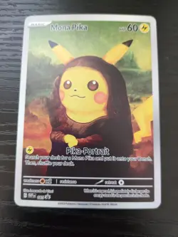 Mona Pika (Pikachu) Pokemon x Van Gogh Black Star Promo ACG Art Card Custom - Image 1