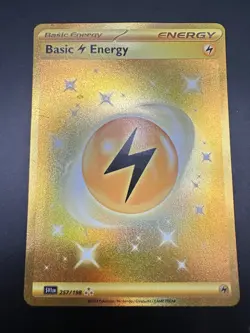 Pokemon TCG Basic Lightning Energy Scarlet Violet-Base, Secret Rare Card 257/198 - Image 1