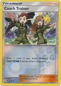 Coach Trainer 192/236 Reverse Holo Unified Minds Pokemon Card NM - Image 1