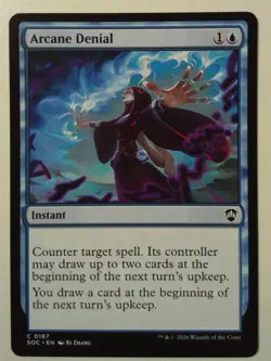 Arcane Denial *Common* Magic MtG x1 SOC Commander Secrets of Strixhaven - Image 1