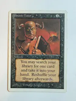 Magic: The Gathering - MTG - Demonic Tutor - Unlimited - Rare - English - LP - Image 1